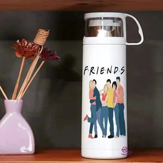 Thermal Thermos With Cup -Stainless Steel - Friends Series - WE PRINT