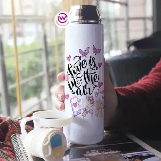 Thermal Thermos With Cup - Stainless Steel - Valentine's Day - WE PRINT