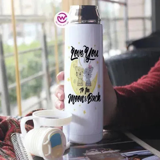 Thermal Thermos With Cup - Stainless Steel - Valentine's Day - WE PRINT