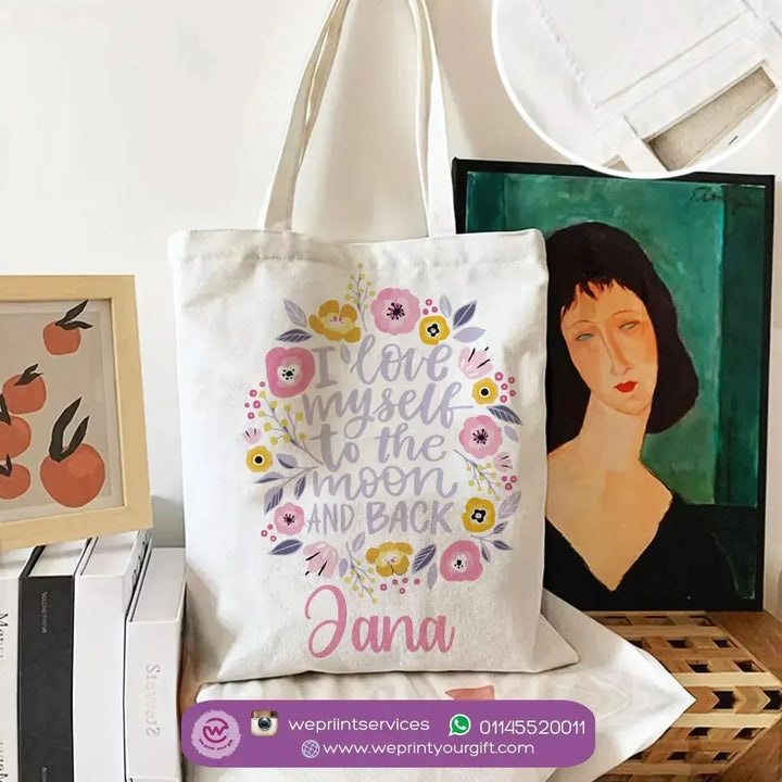 Tote Bag -Floral Names-A - WE PRINT