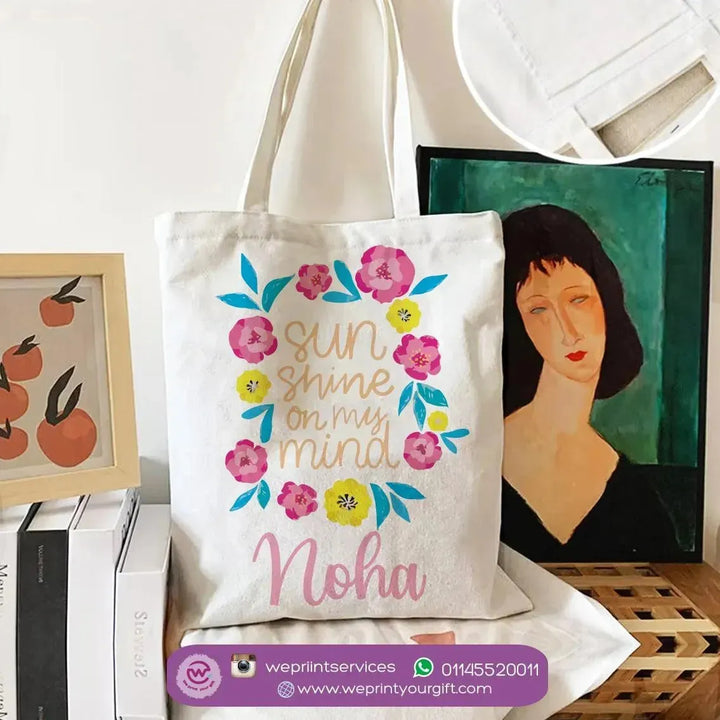 Tote Bag -Floral Names-A - WE PRINT