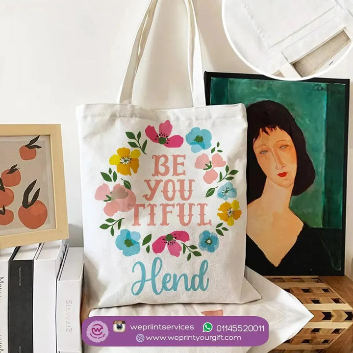 Tote Bag -Floral Names-A - WE PRINT