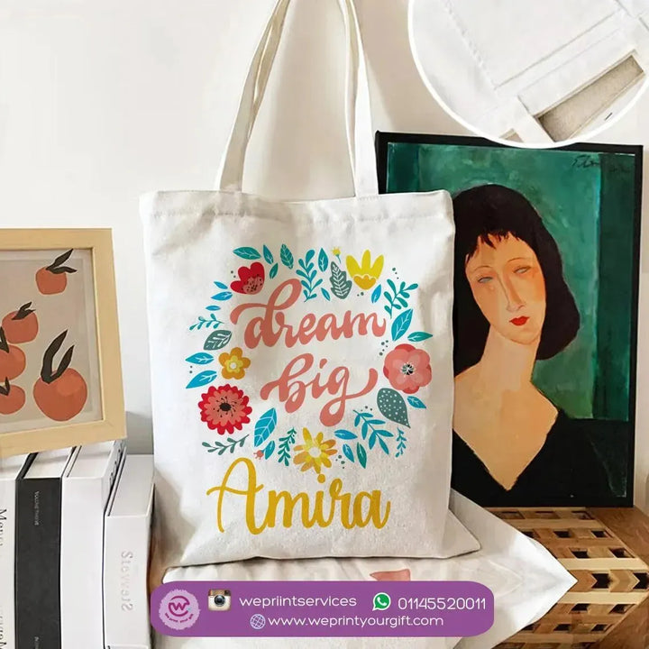 Tote Bag -Floral Names-A - WE PRINT