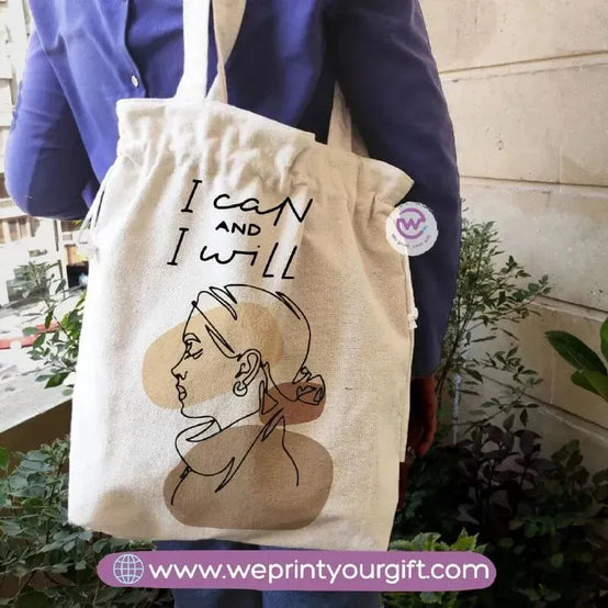 Tote bag with string- Boho - WE PRINT