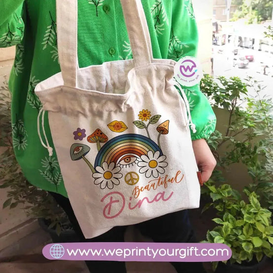 Tote bag with string-Names - WE PRINT