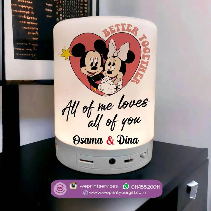 Touch-Lamp speaker- Valentine's Day - Disney - WE PRINT