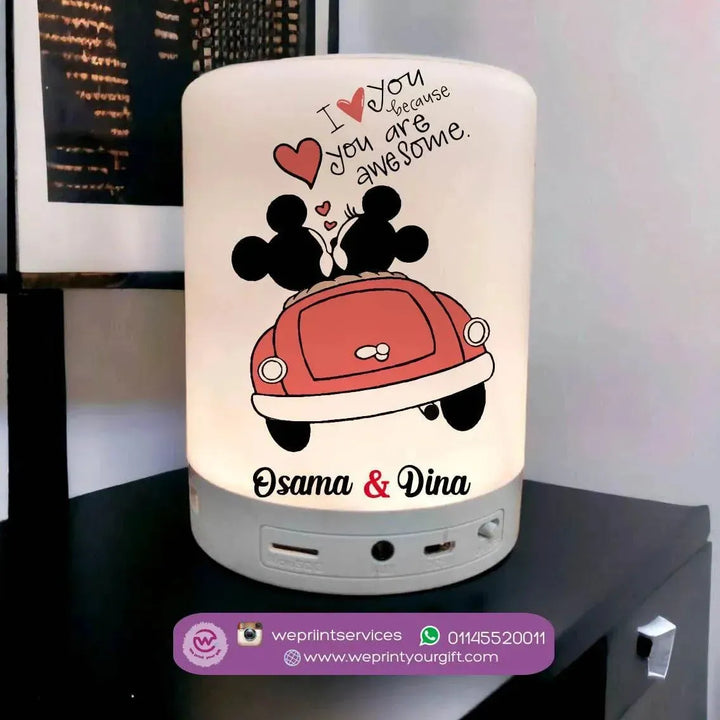 Touch-Lamp speaker- Valentine's Day - Disney - WE PRINT