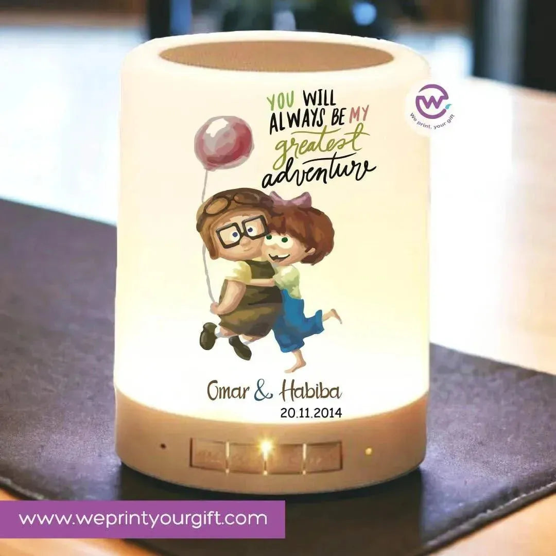 Touch-Lamp speaker- Valentine's Day- UP Cartoo - WE PRINT