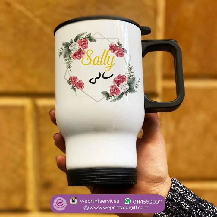 Travel Mug -Floral Names - WE PRINT