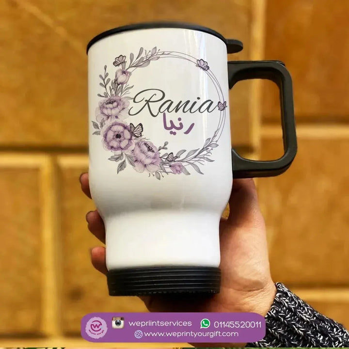 Travel Mug -Floral Names - WE PRINT