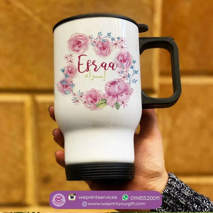 Travel Mug -Floral Names - WE PRINT