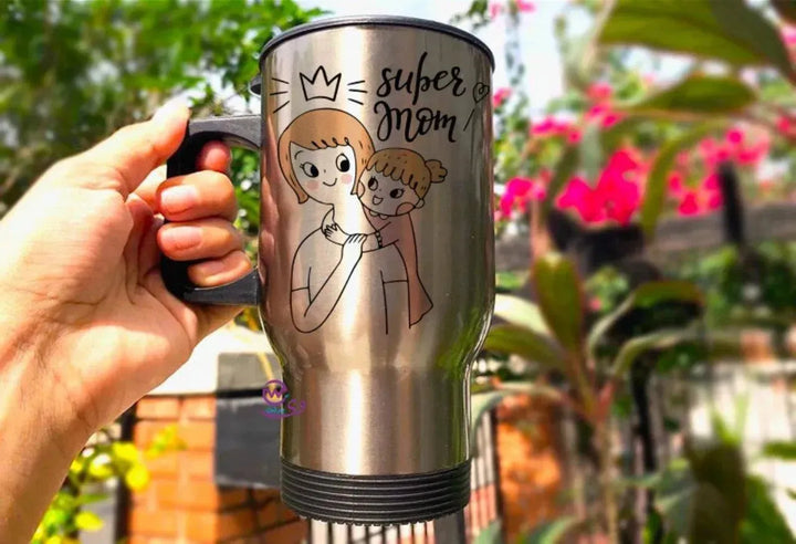 Travel Mug - Silver - Mother's Day-A - WE PRINT