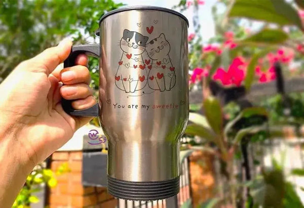 Travel Mug - Silver - Valentine's 1 - WE PRINT