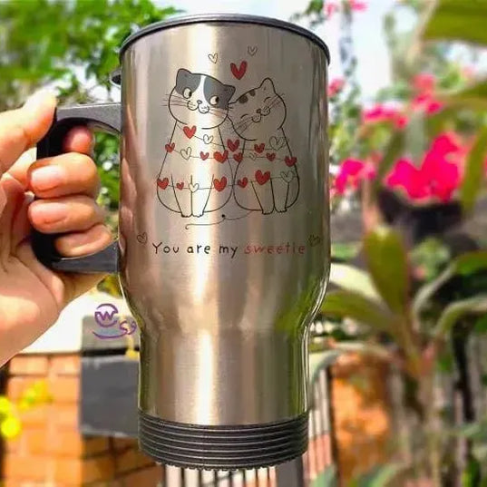 Travel Mug - Silver - Valentine's 1 - WE PRINT