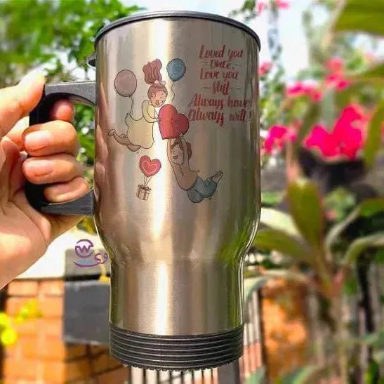 Travel Mug - Silver - Valentine's 1 - WE PRINT