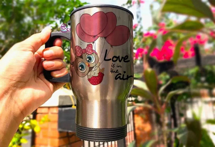 Travel Mug - Silver - Valentine's - WE PRINT