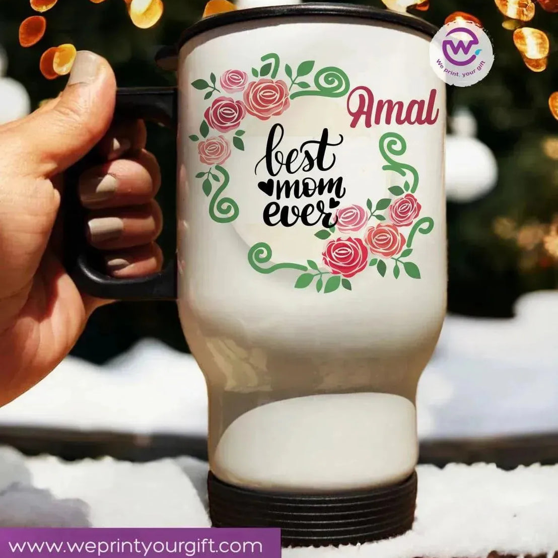 travel Mug -white -Mother's Day-A - WE PRINT