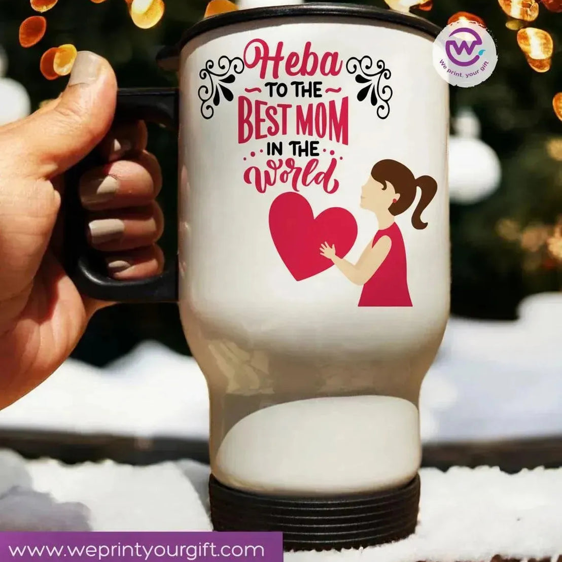 travel Mug -white -Mother's Day-A - WE PRINT
