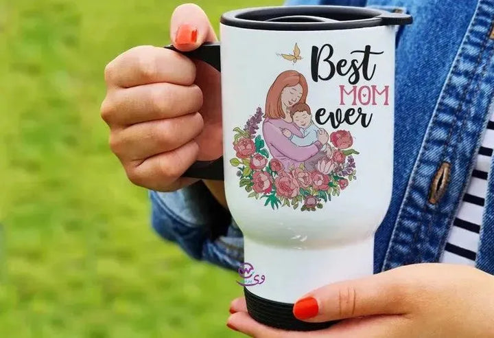 travel Mug -white -Mother's Day-B - WE PRINT