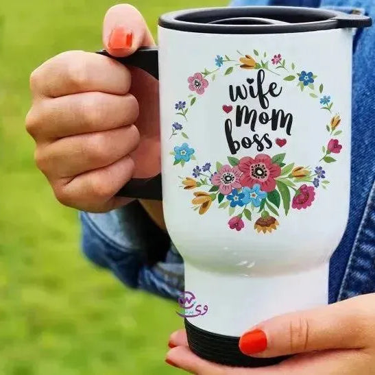 travel Mug -white -Mother's Day-B - WE PRINT