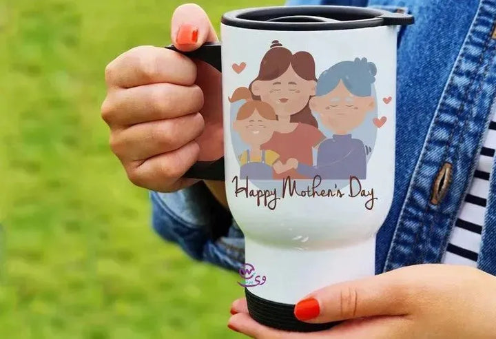 travel Mug -white -Mother's Day-B - WE PRINT