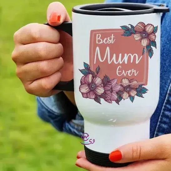 travel Mug -white -Mother's Day-B - WE PRINT