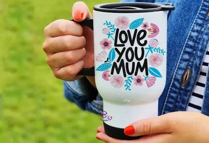 travel Mug -white -Mother's Day-B - WE PRINT