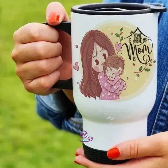 travel Mug -white -Mother's Day-B - WE PRINT
