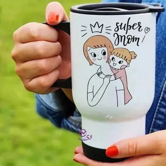 travel Mug -white -Mother's Day-B - WE PRINT