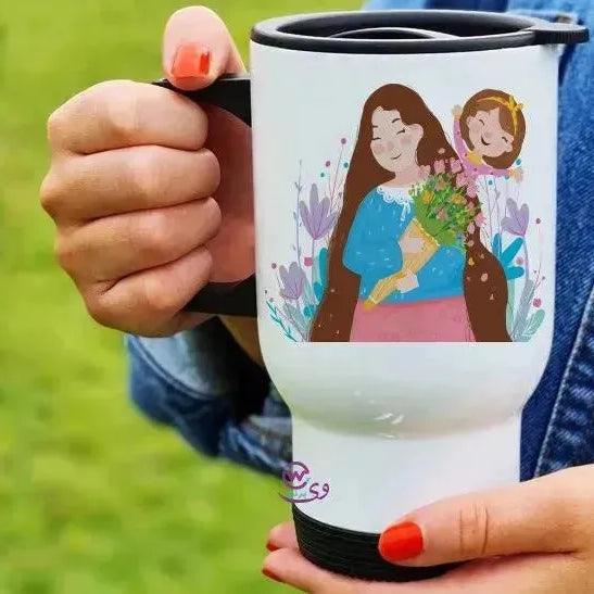 travel Mug -white -Mother's Day-B - WE PRINT