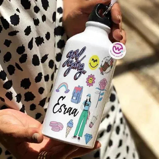 Water Bottle flask -Aluminium - Art - WE PRINT
