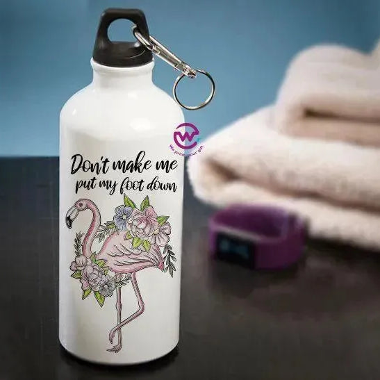 Water Bottle flask -Aluminium - Flamingo - WE PRINT