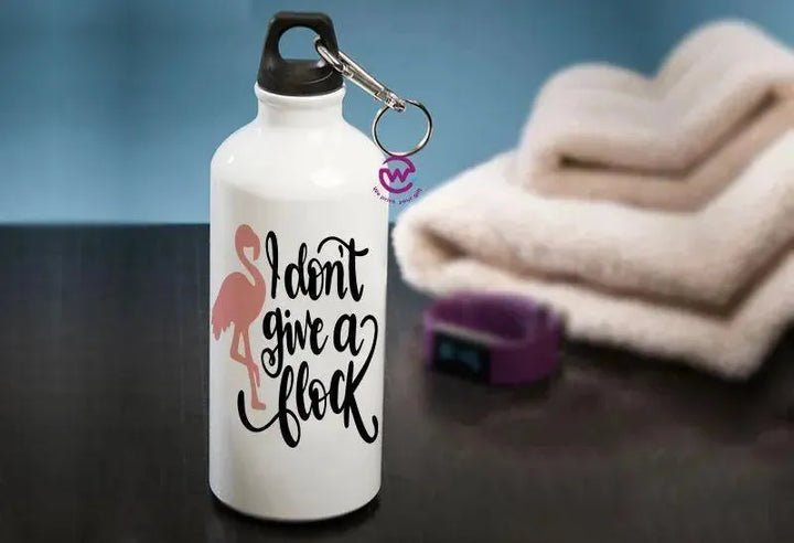 Water Bottle flask -Aluminium - Flamingo - WE PRINT