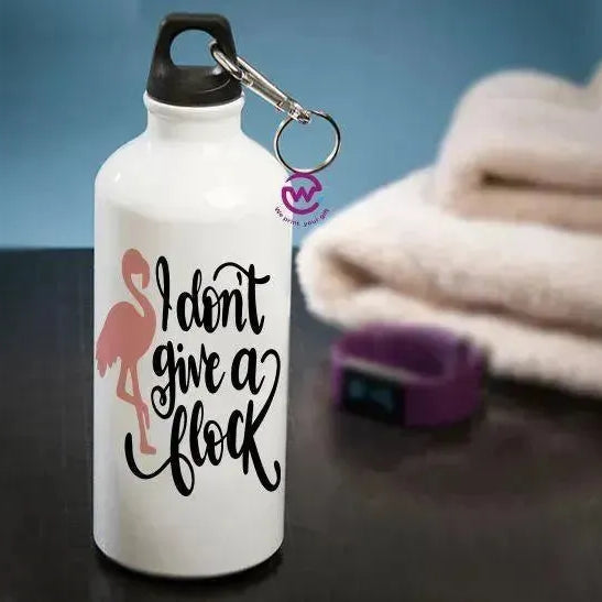 Water Bottle flask -Aluminium - Flamingo - WE PRINT