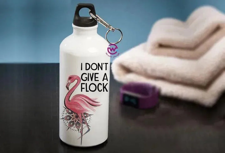 Water Bottle flask -Aluminium - Flamingo - WE PRINT