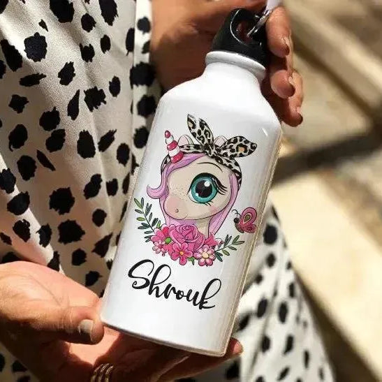 Water Bottle flask-Aluminium -kawaii-B - WE PRINT