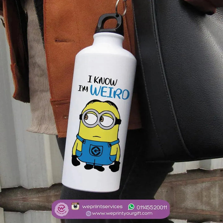 Water Bottle flask-Aluminium- Minion - WE PRINT