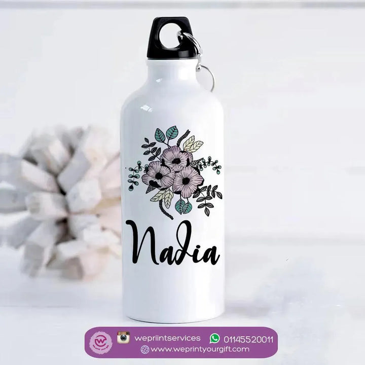 Water Bottle flask-Aluminium - Names-A - WE PRINT