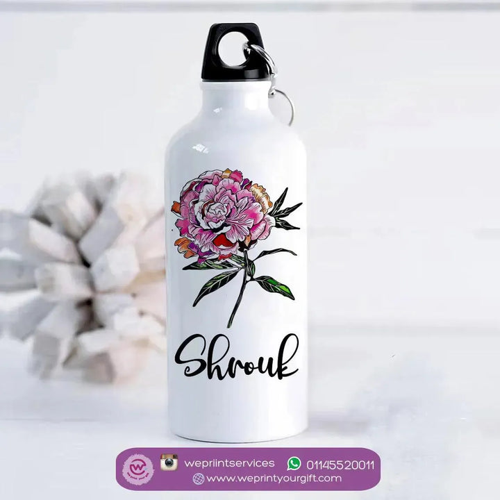 Water Bottle flask-Aluminium - Names-A - WE PRINT