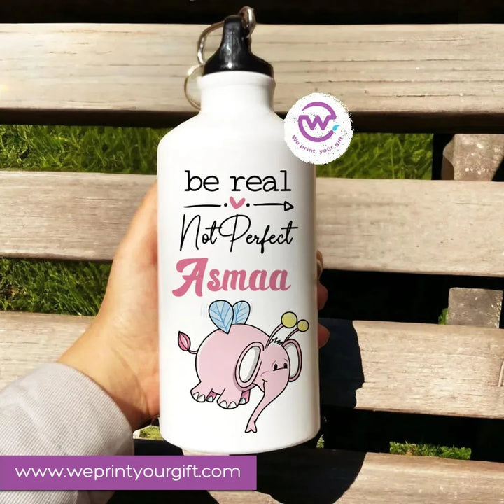 Water Bottle flask -Aluminum -Cute Elephant - WE PRINT