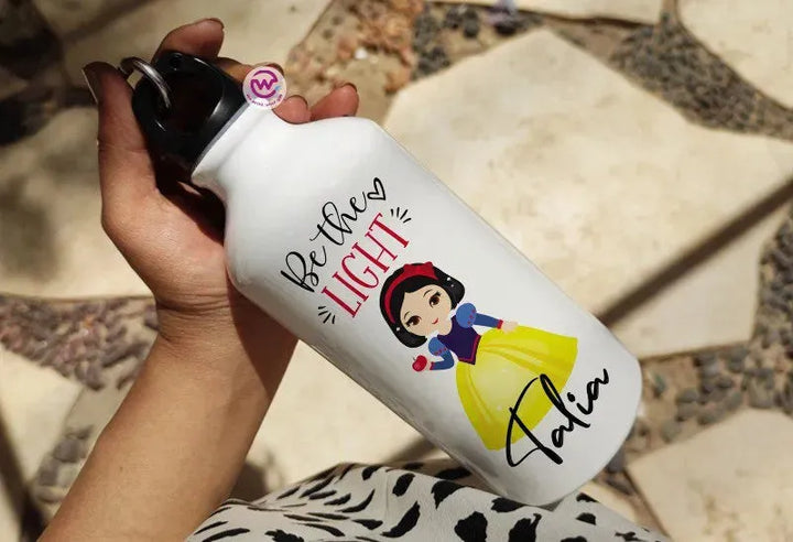 Water Bottle flask -Aluminum -DISNEY PRINCESS - WE PRINT