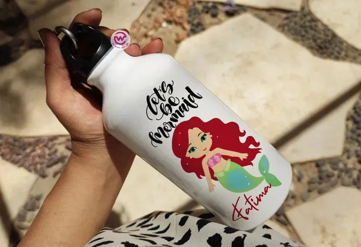 Water Bottle flask -Aluminum -DISNEY PRINCESS - WE PRINT