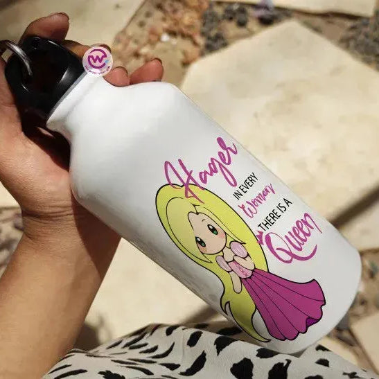 Water Bottle flask -Aluminum -DISNEY PRINCESS - WE PRINT