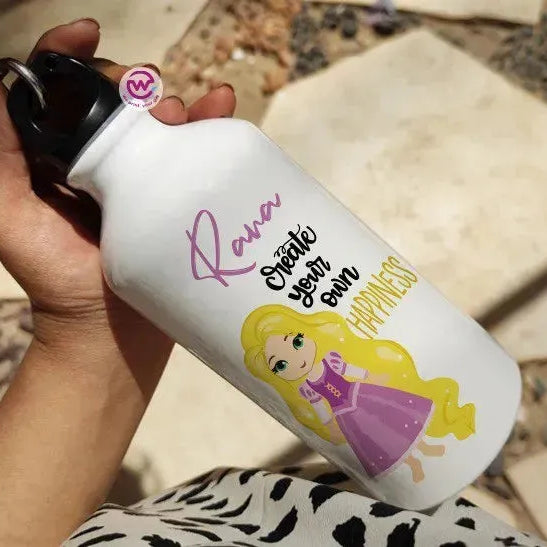 Water Bottle flask -Aluminum -DISNEY PRINCESS - WE PRINT