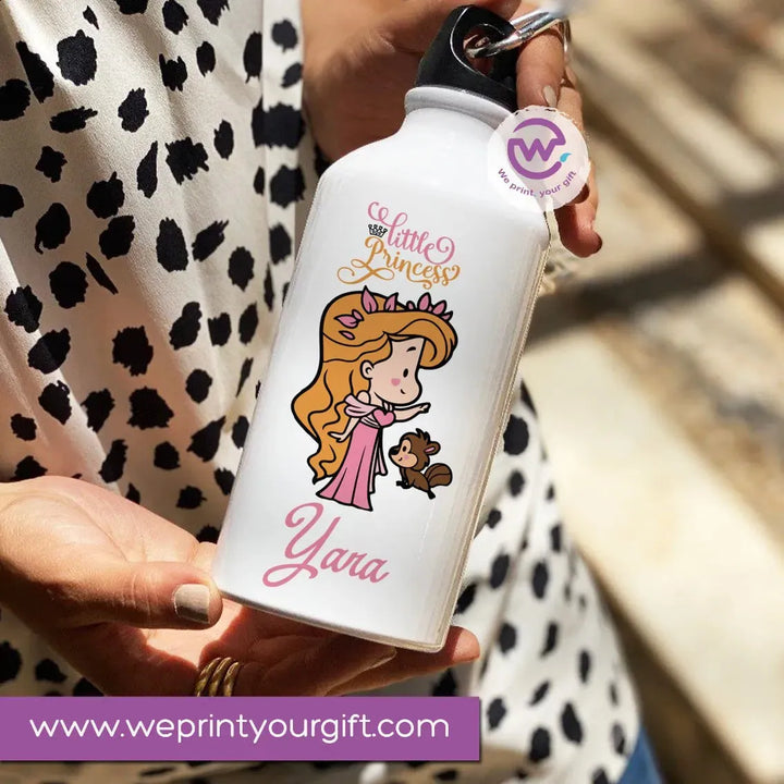 Water Bottle flask -Aluminum -Disney Princesses New - WE PRINT