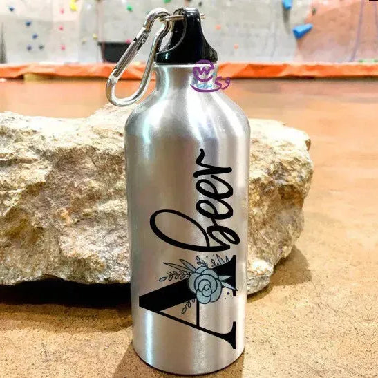 Water Bottle flask -Aluminum -English Names - WE PRINT