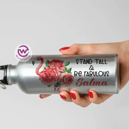 Water Bottle flask -Aluminum -English Quotes - WE PRINT