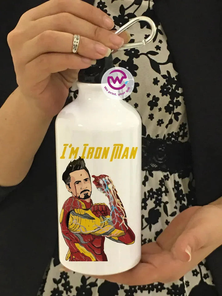 Water Bottle flask -Aluminum -Marvel - WE PRINT