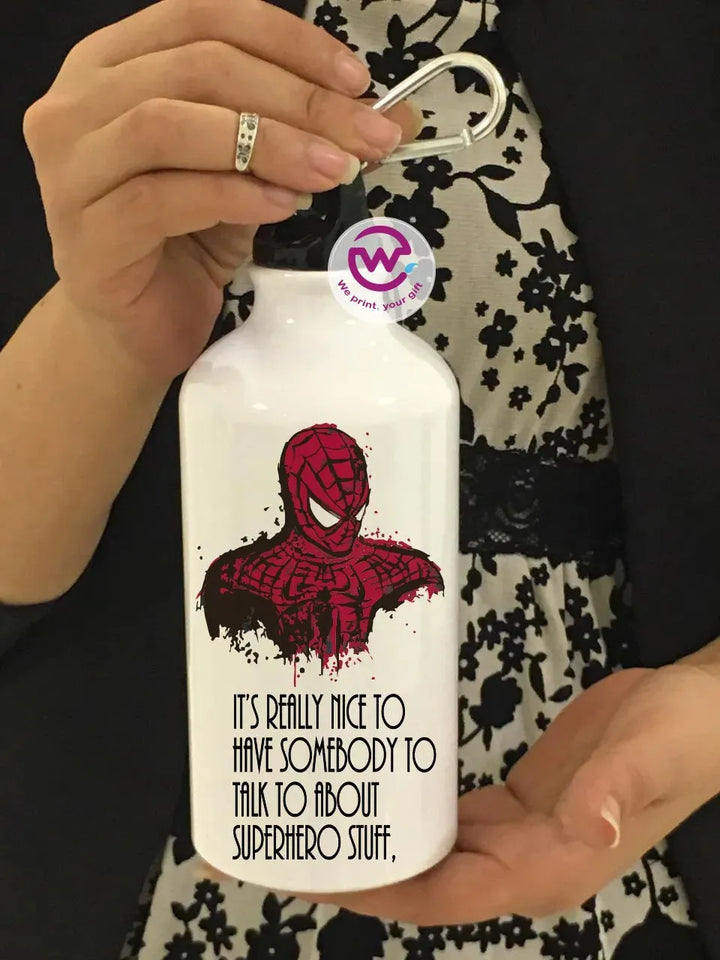 Water Bottle flask -Aluminum -Marvel - WE PRINT