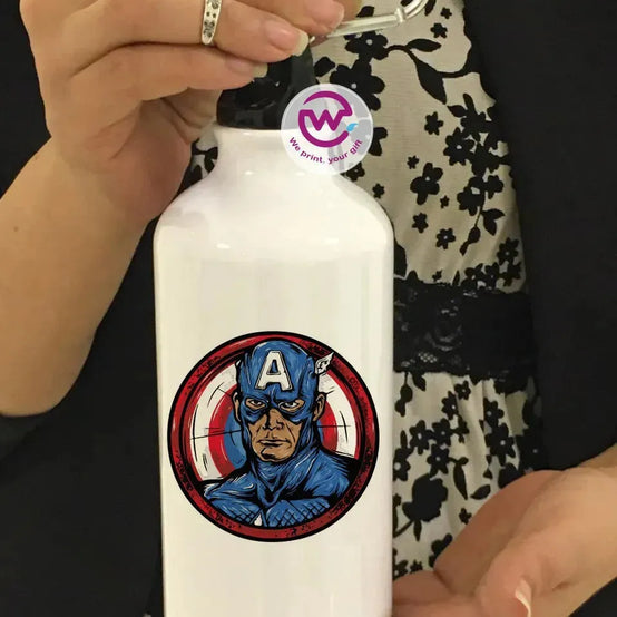 Water Bottle flask -Aluminum -Marvel - WE PRINT